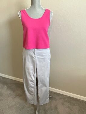 Jones New York Silver Gray Ankle Pants Size 8 (Based on Measurements)